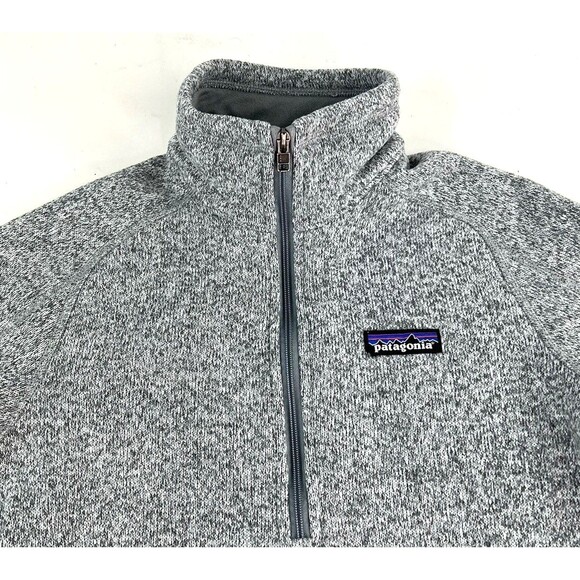 Patagonia Womens Better Sweater 1/4 Zip Fleece Heather Birch White Hiking XXS - Picture 2 of 9
